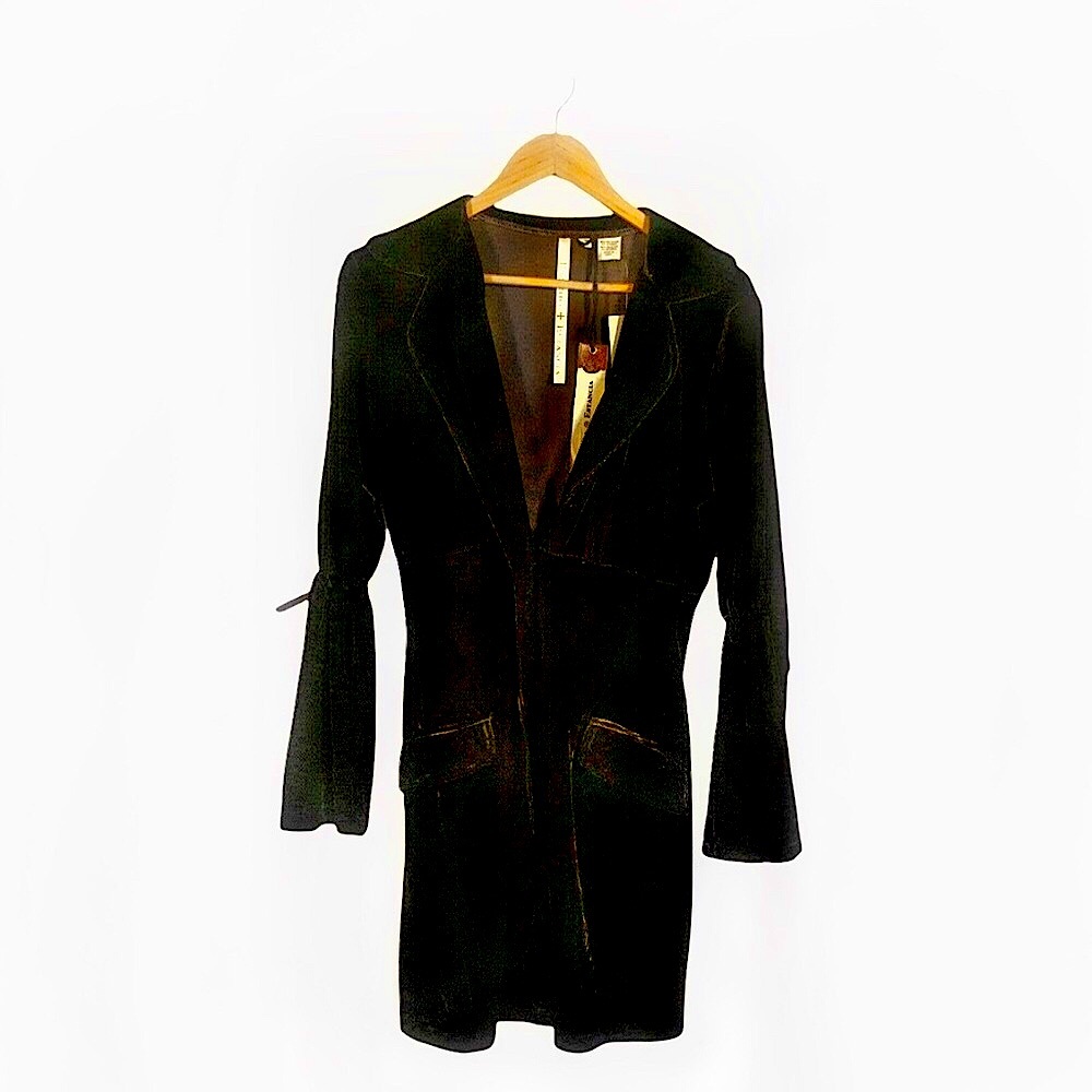 NEW RANCHO ESTANCIA Long Velvet Vintage Fenway Equestrian Riding Style Jacket - Picture 10 of 11